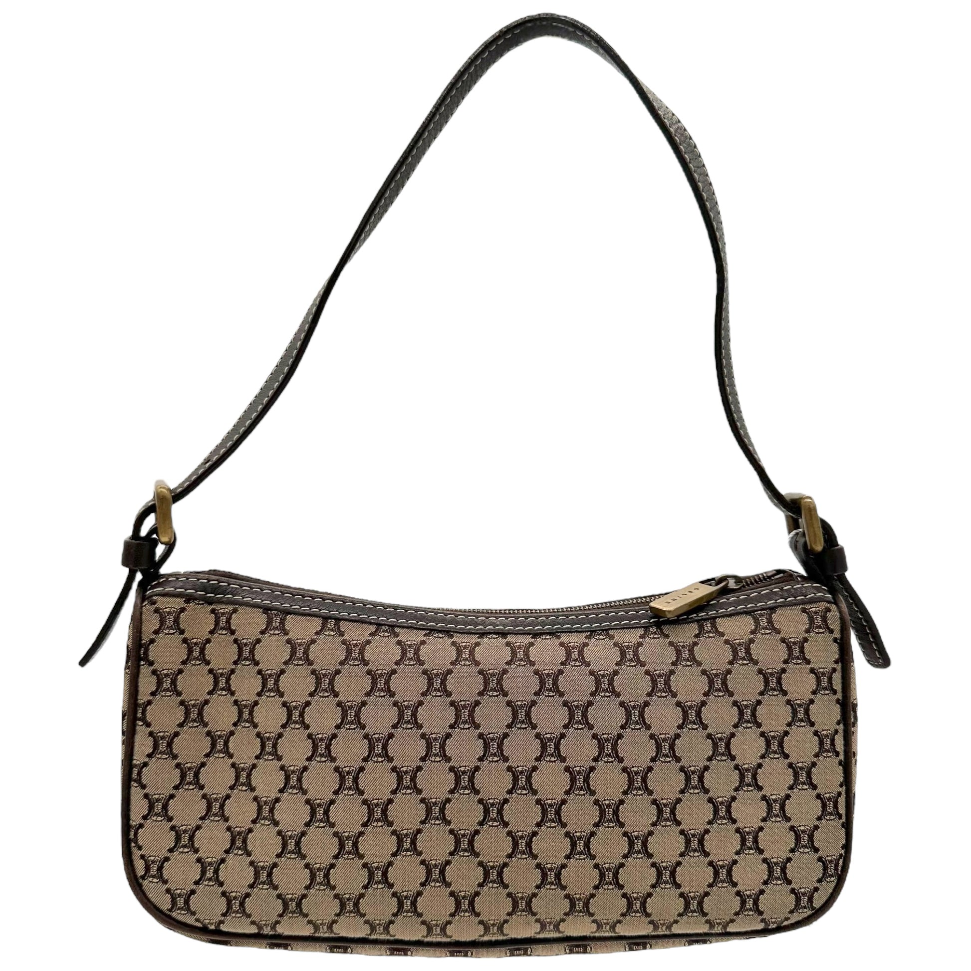 Celine Tan Triomphe Monogram Pochette Bag - Outfit Repeater