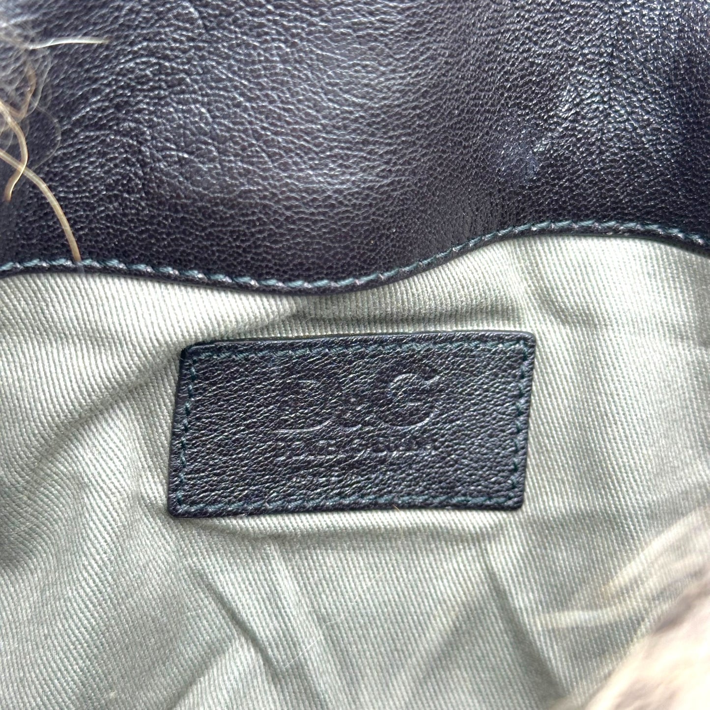 D&G Dolce & Gabbana Coyote Fur Kisslock Bag/ Clutch