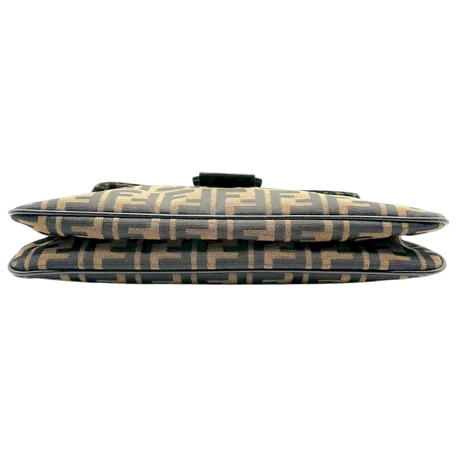 Fendi Large Baguette Bag Zucca Monogram Fold-Over Design
