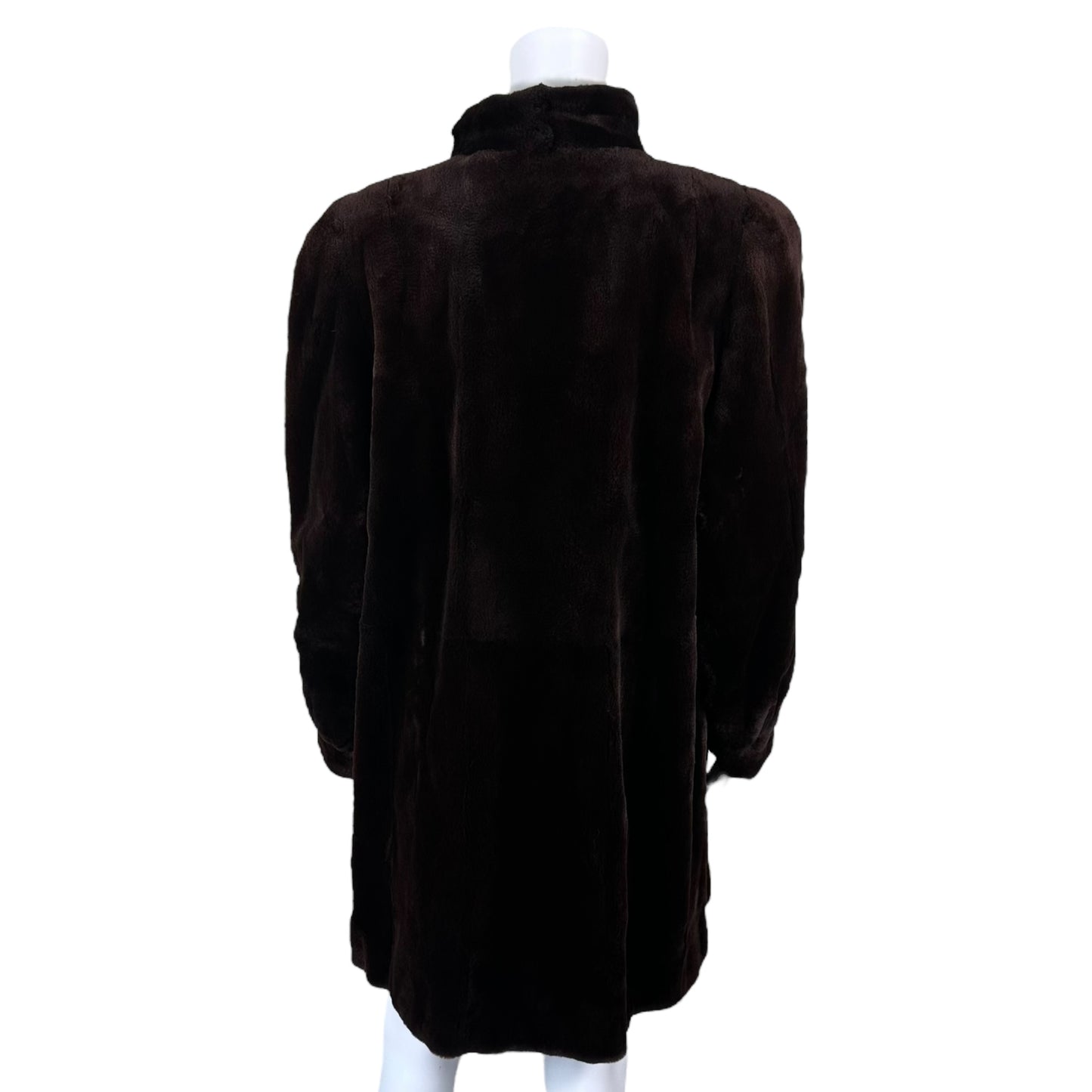 Balenciaga Brown Sheared Mink Long Fur Coat
