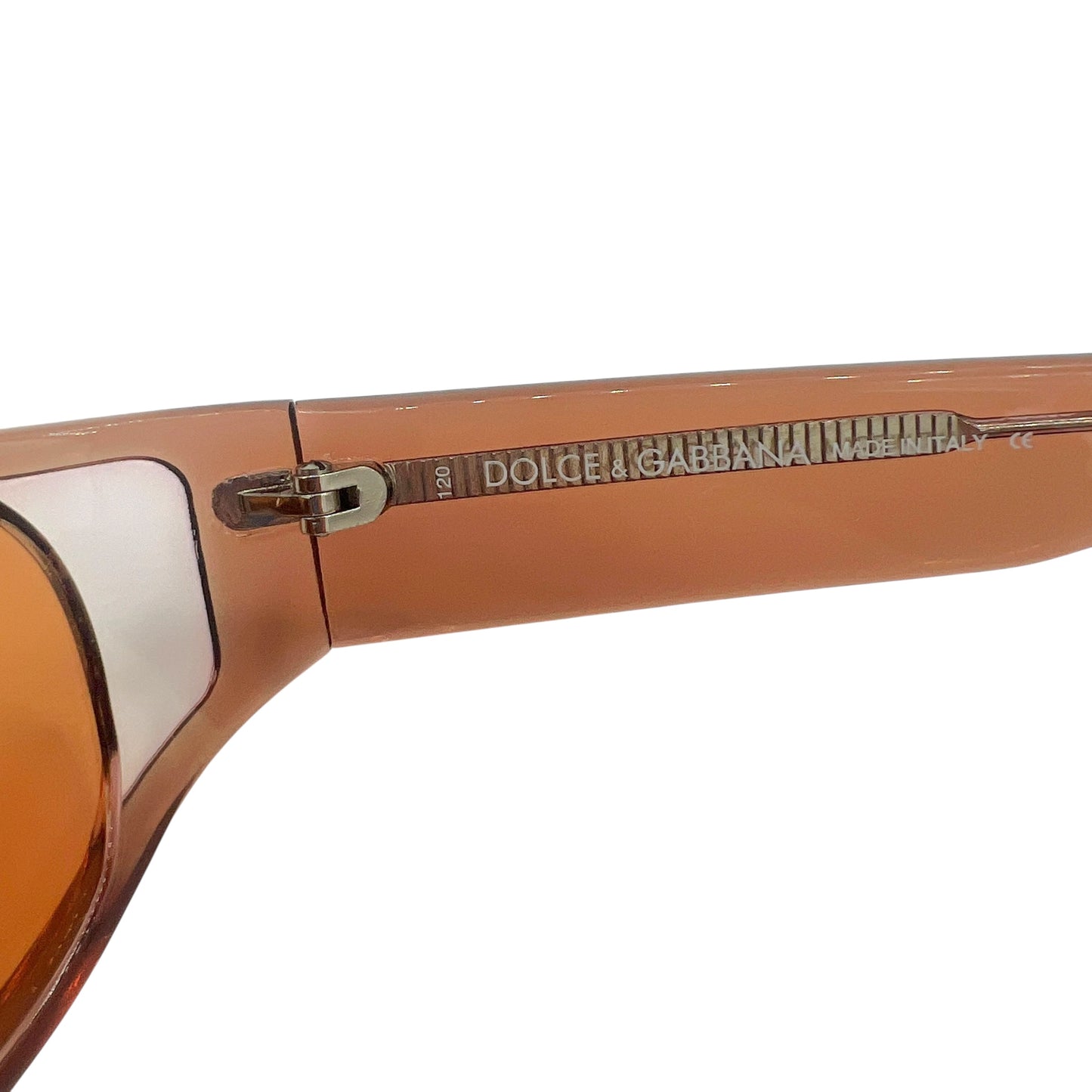 Dolce & Gabbana DG725S Orange & Clear Oval Sunglasses