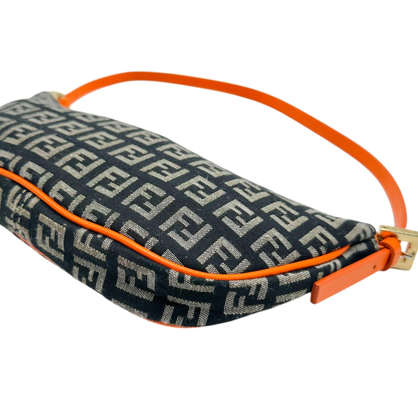 Fendi Pochette Bag Black Orange Zucchino Monogram
