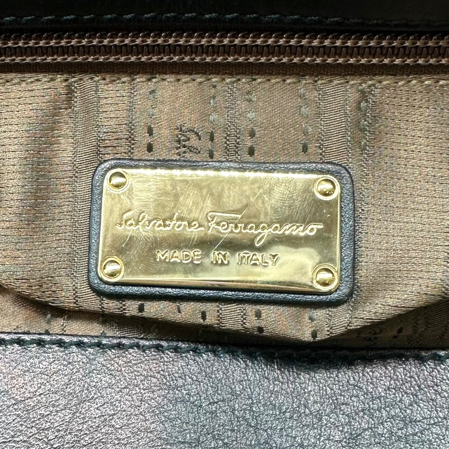 Salvatore Ferragamo Leopard Print Ponyhair 2-Way Bag