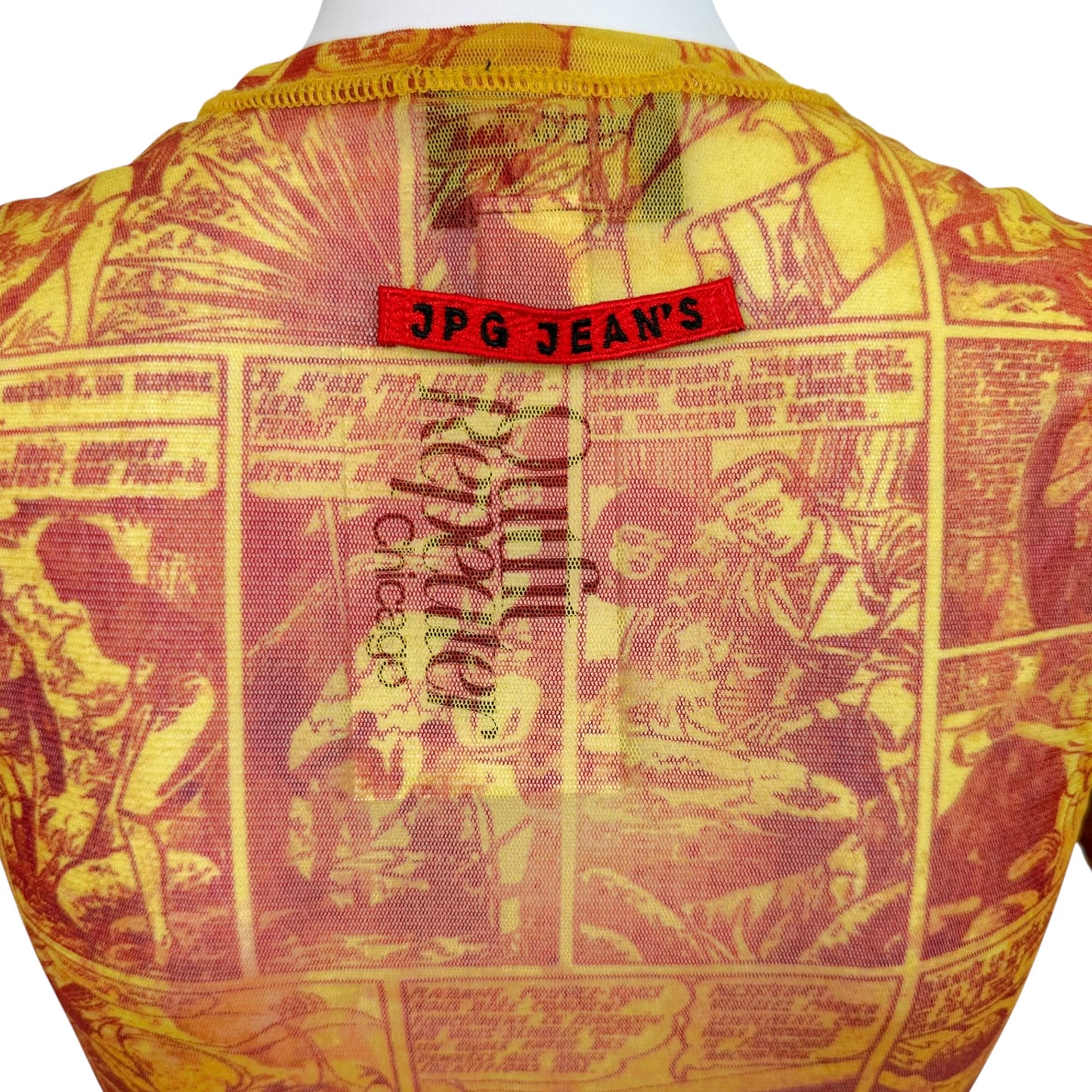 Jean Paul Gaultier Yellow & Red Comic Book Print T-Shirt