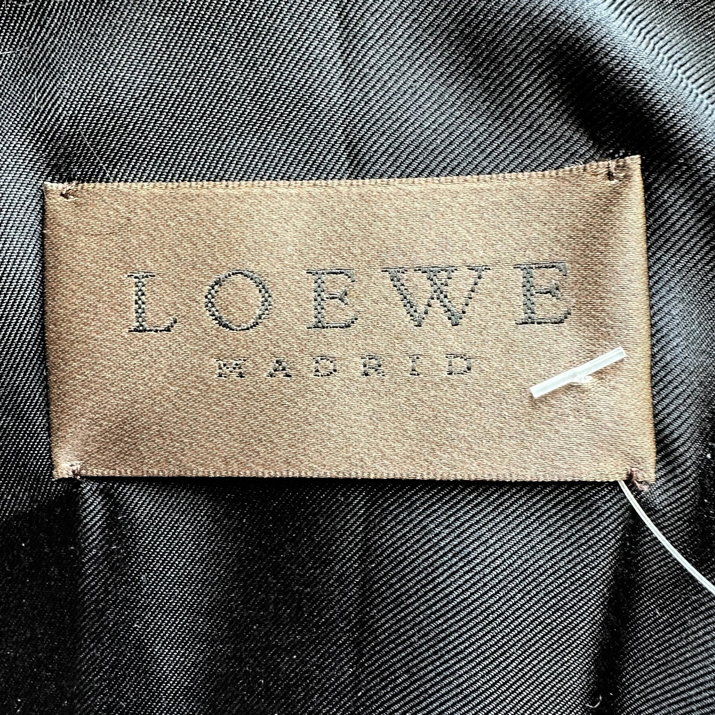 Loewe Black Fur Collar Leather Jacket