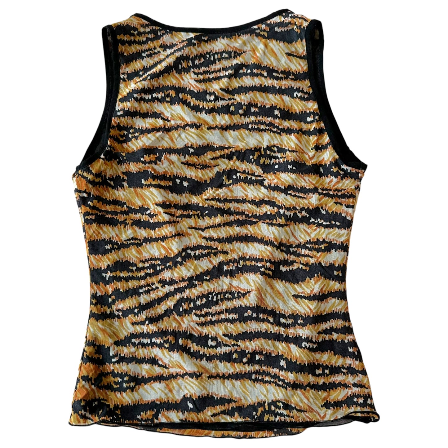 Dolce & Gabbana Mare Reversible Tiger Print Mesh Tank Top - Outfit Repeater