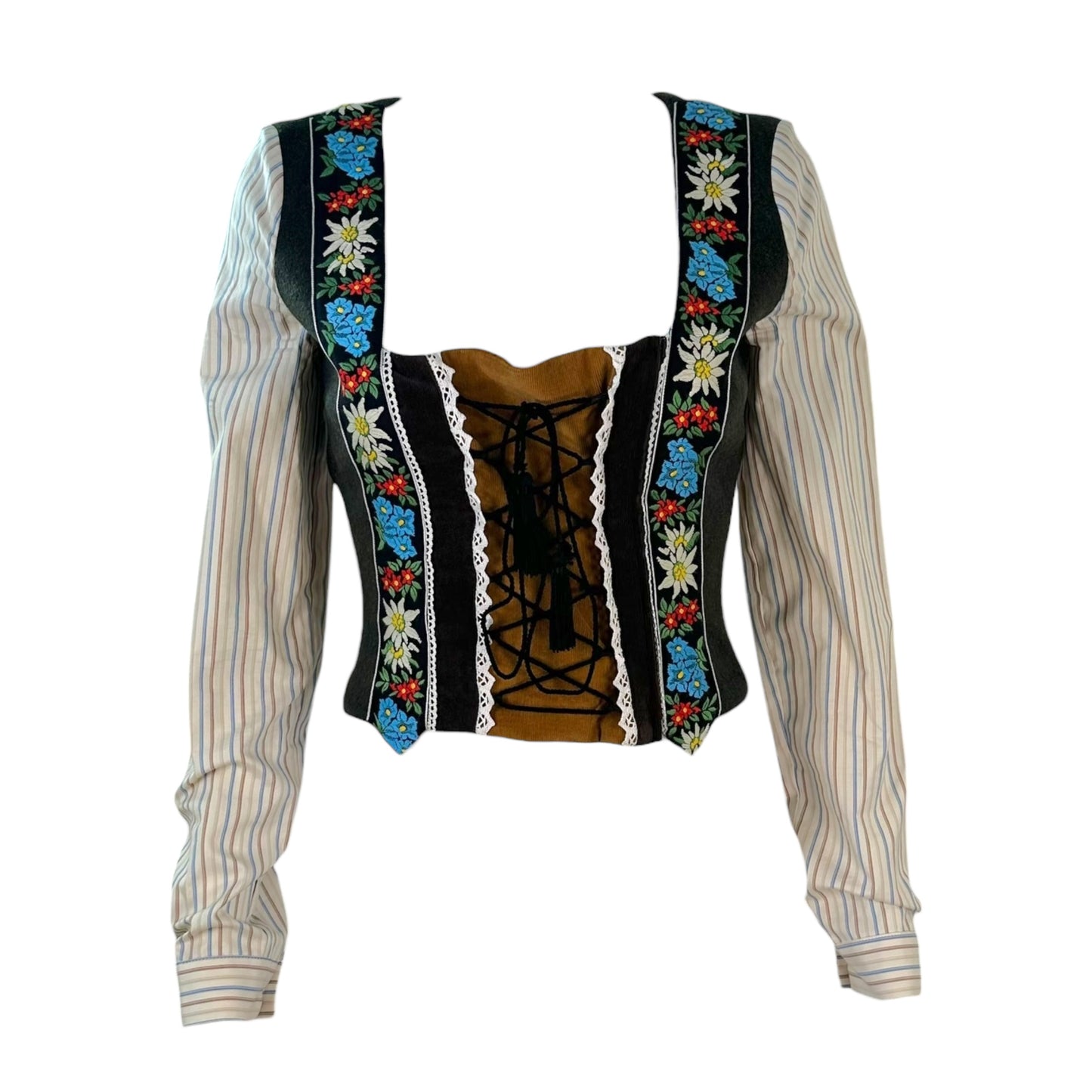 D&G Dolce & Gabbana F/W 2002 Drindl Corset Blouse