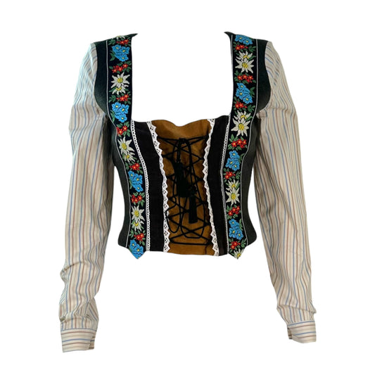 D&G Dolce & Gabbana F/W 2002 Drindl Corset Blouse