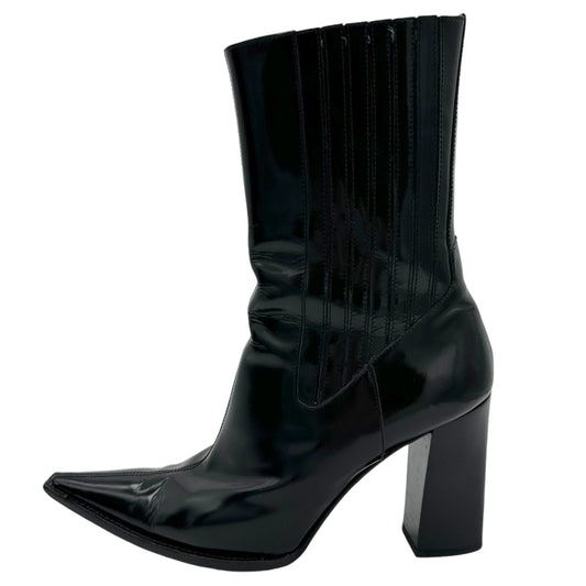 Dolce & Gabbana Patent Leather Pointed Toe Boots - Outfit Repeater