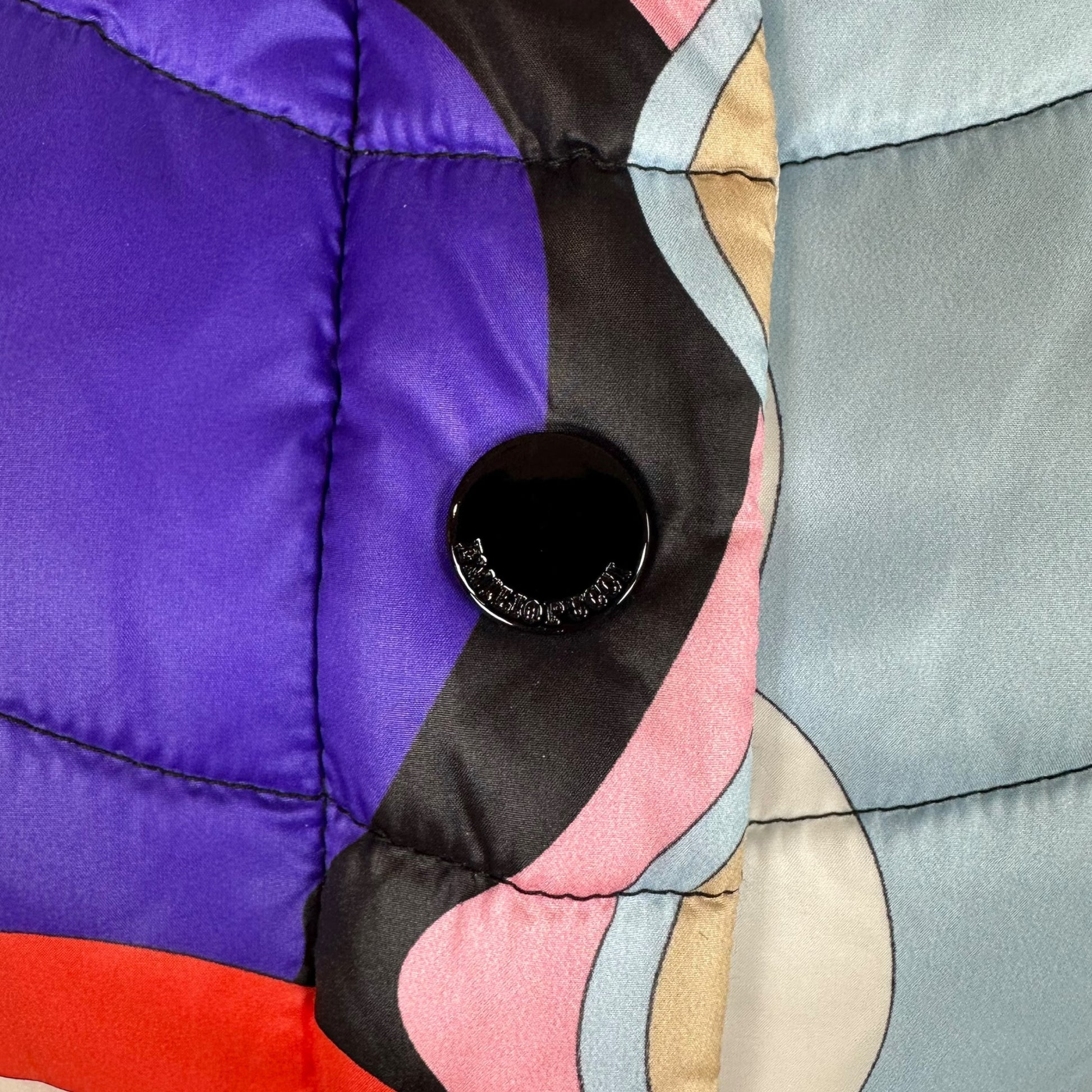 Emilio Pucci Down-Fill Vest Multicolor Printed High Collar