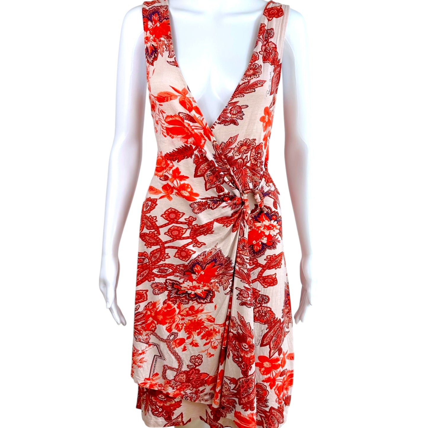 Roberto Cavalli S/S 2004 Pink Printed Wrap Dress