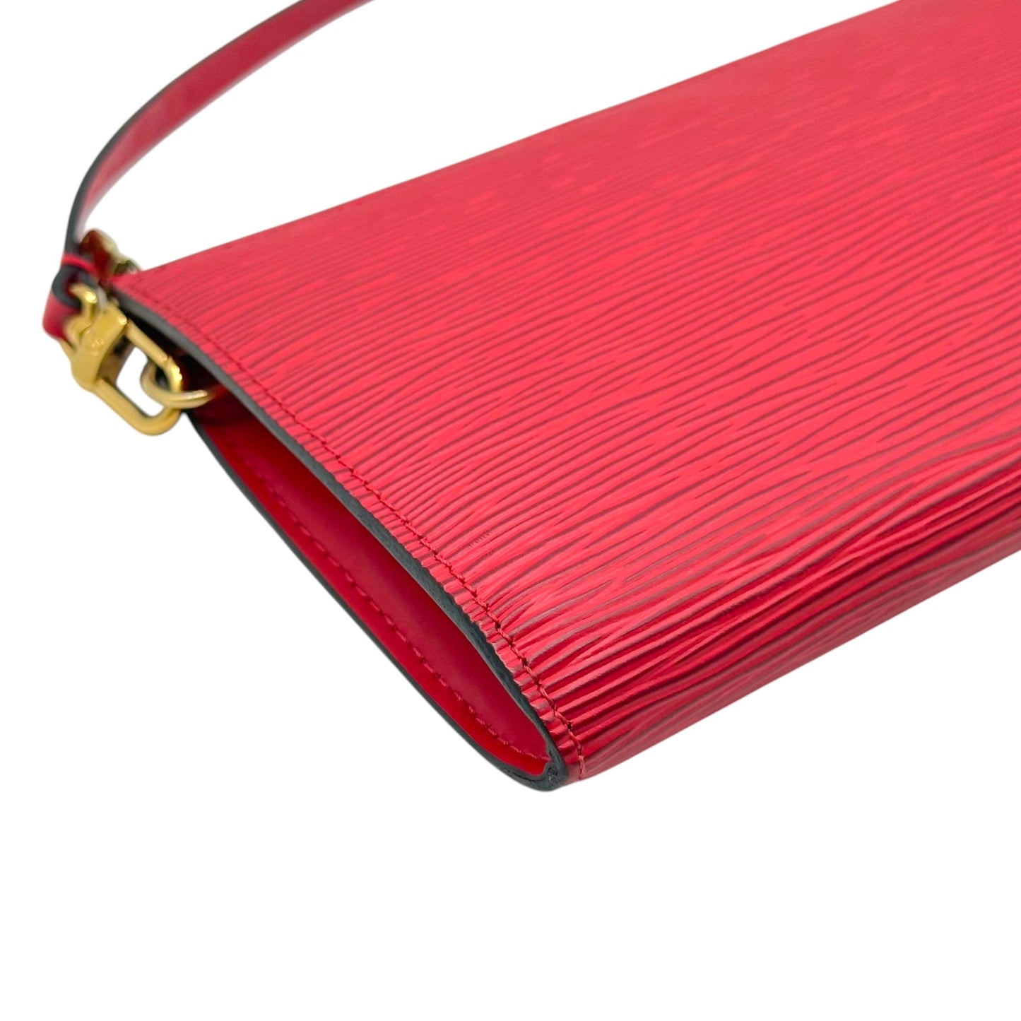 Louis Vuitton Red Epi Leather Pochette Bag