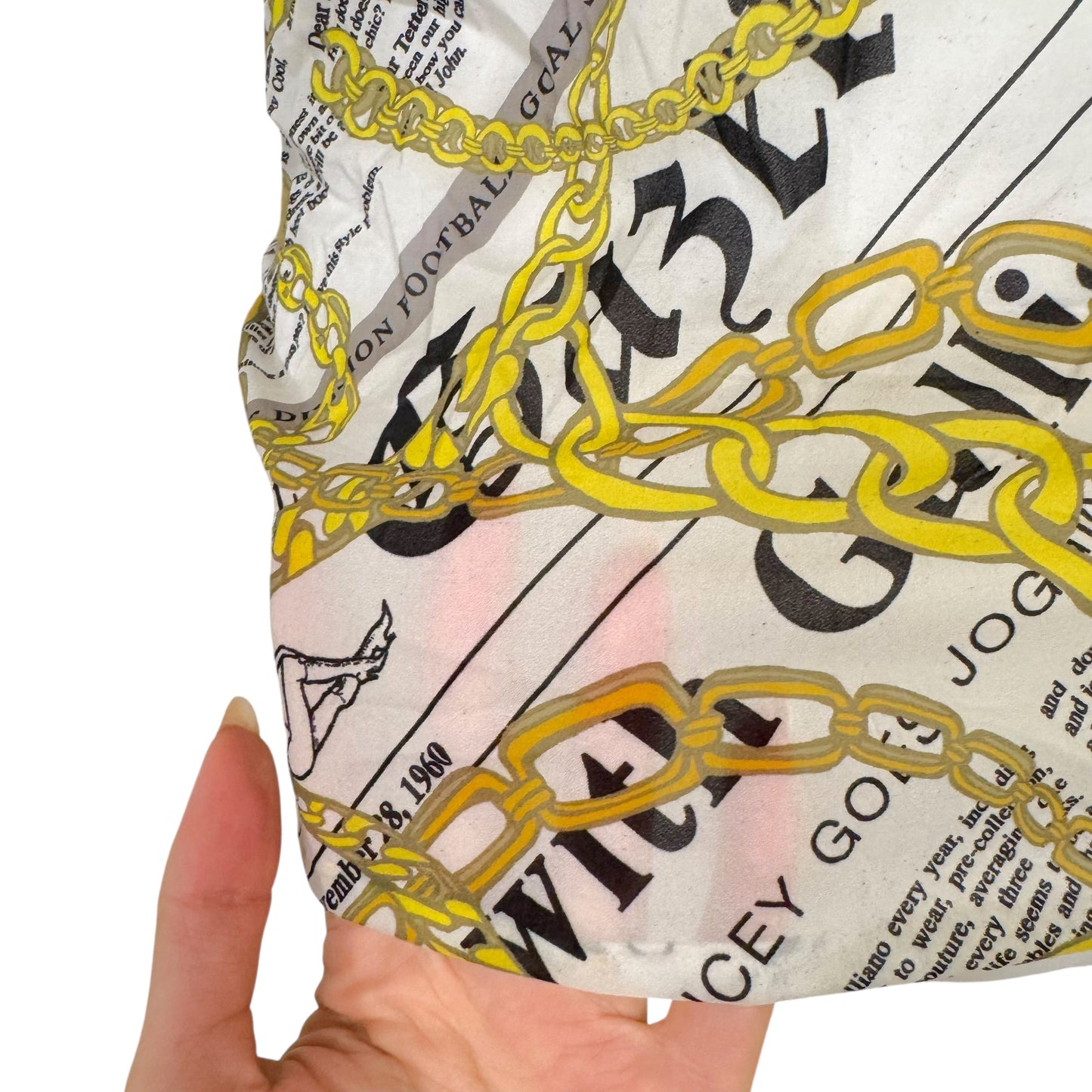 John Galliano Gazette News & Chain Print Semi-Sheer Cami NEW - Outfit Repeater