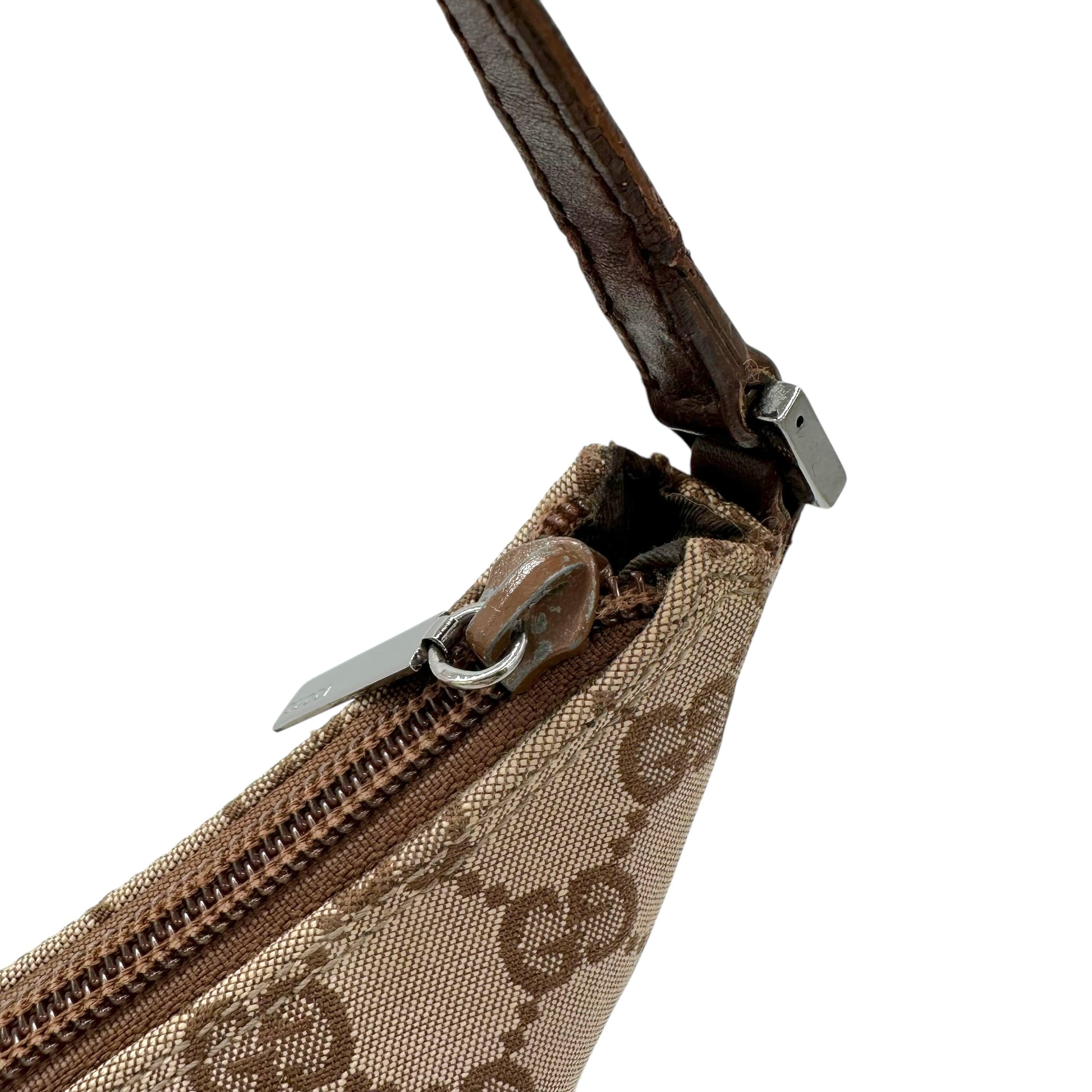 Gucci Brown Monogram Crescent Pochette Bag - Outfit Repeater