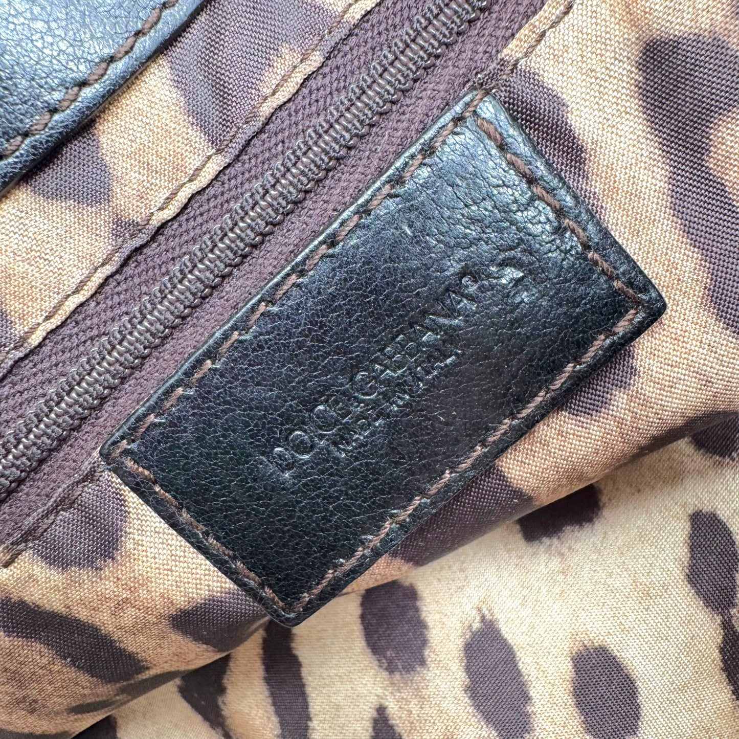 Dolce & Gabbana Black Leather & Gold Hardware Hobo Bag - Outfit Repeater