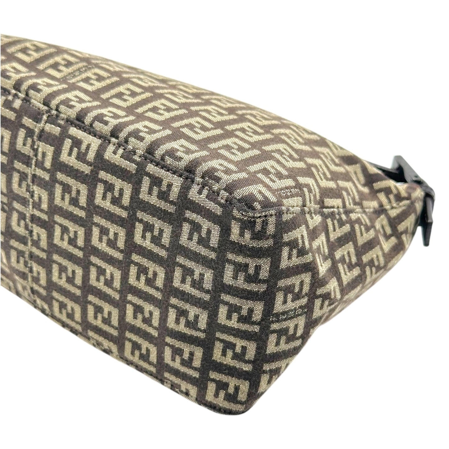 Fendi Brown & Tan Zucchino Monogram Pochette Handbag