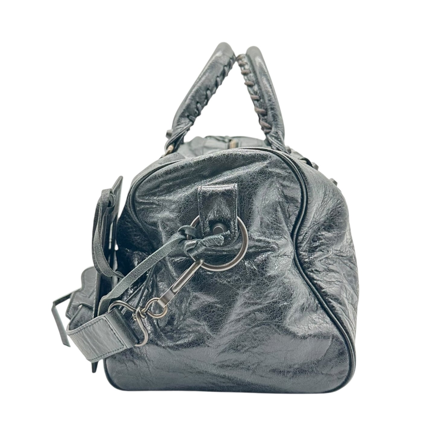 Balenciaga Black Leather Twiggy City 2-Way Bag