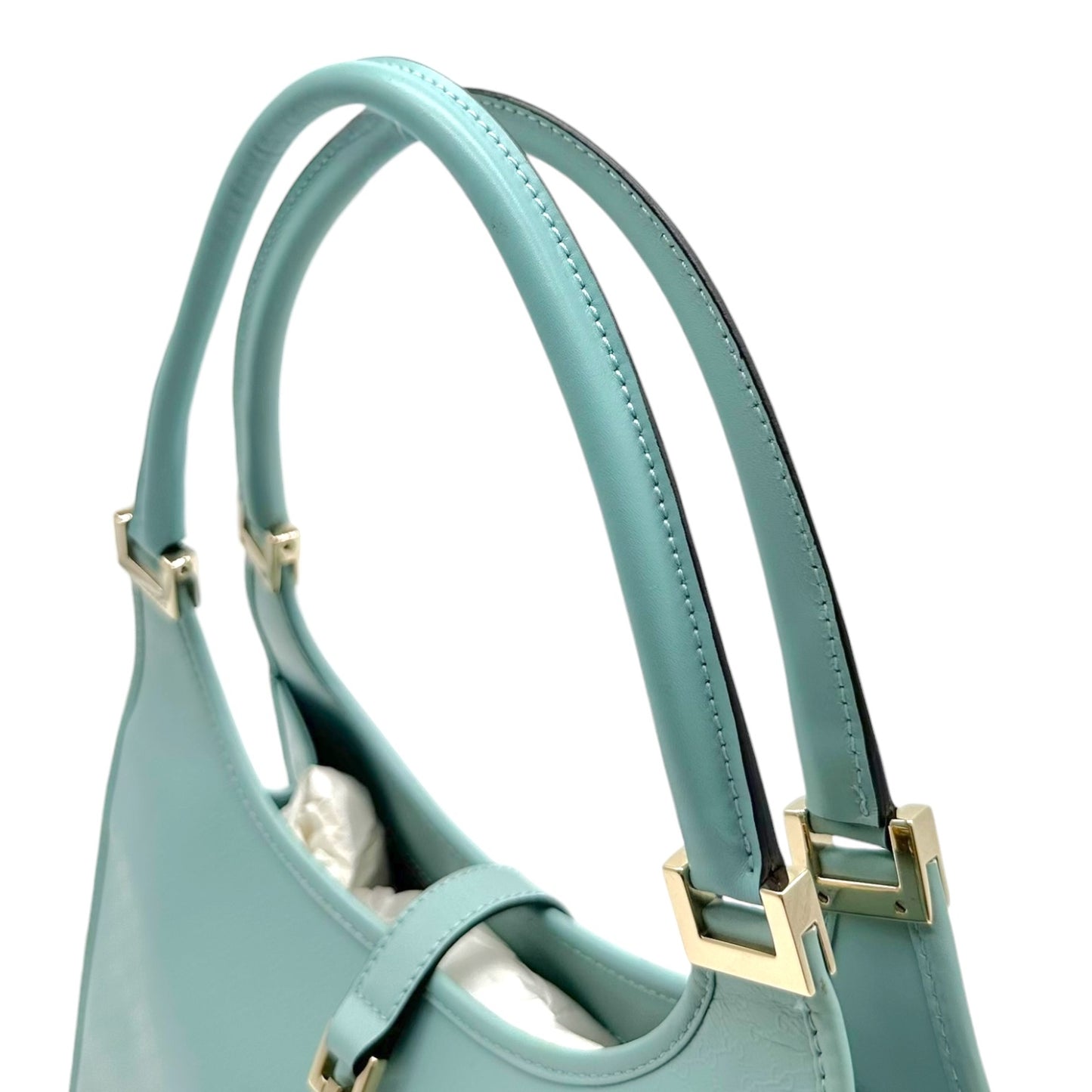 Gucci Mini Jackie Bag Light Blue Monogram Leather