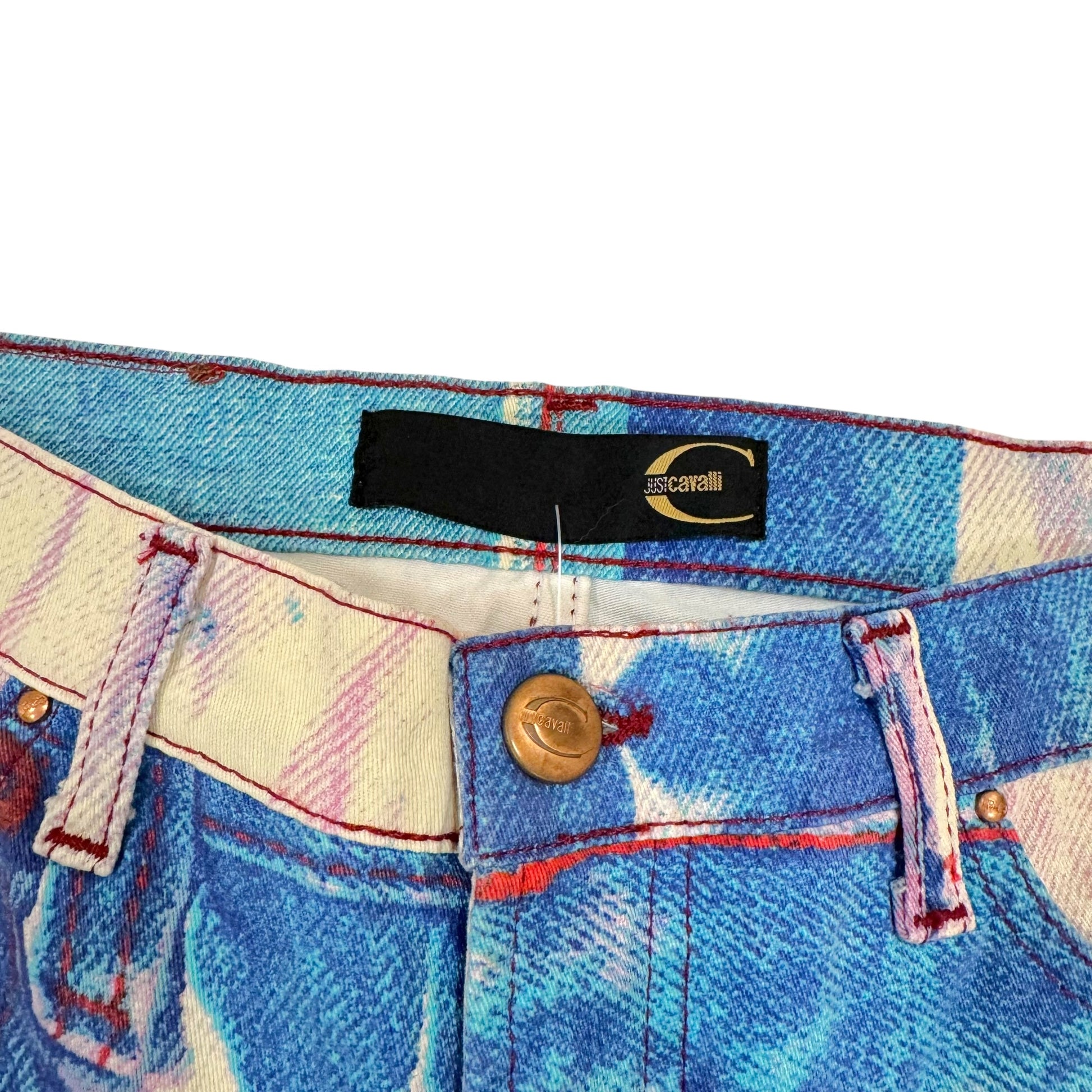 Just Cavalli Roberto Cavalli Blue Tie-Dye Print Jeans - Outfit Repeater