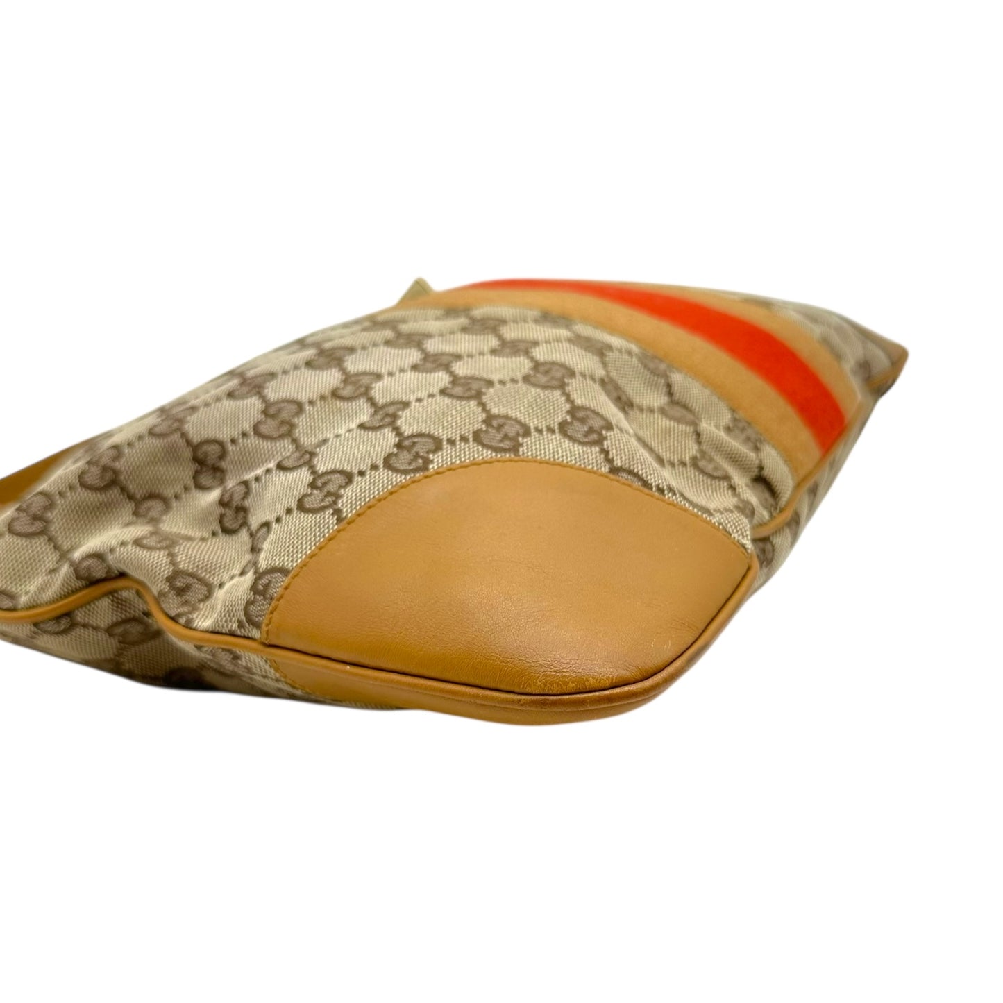 Gucci Tan Monogram Stripe Jackie Bag
