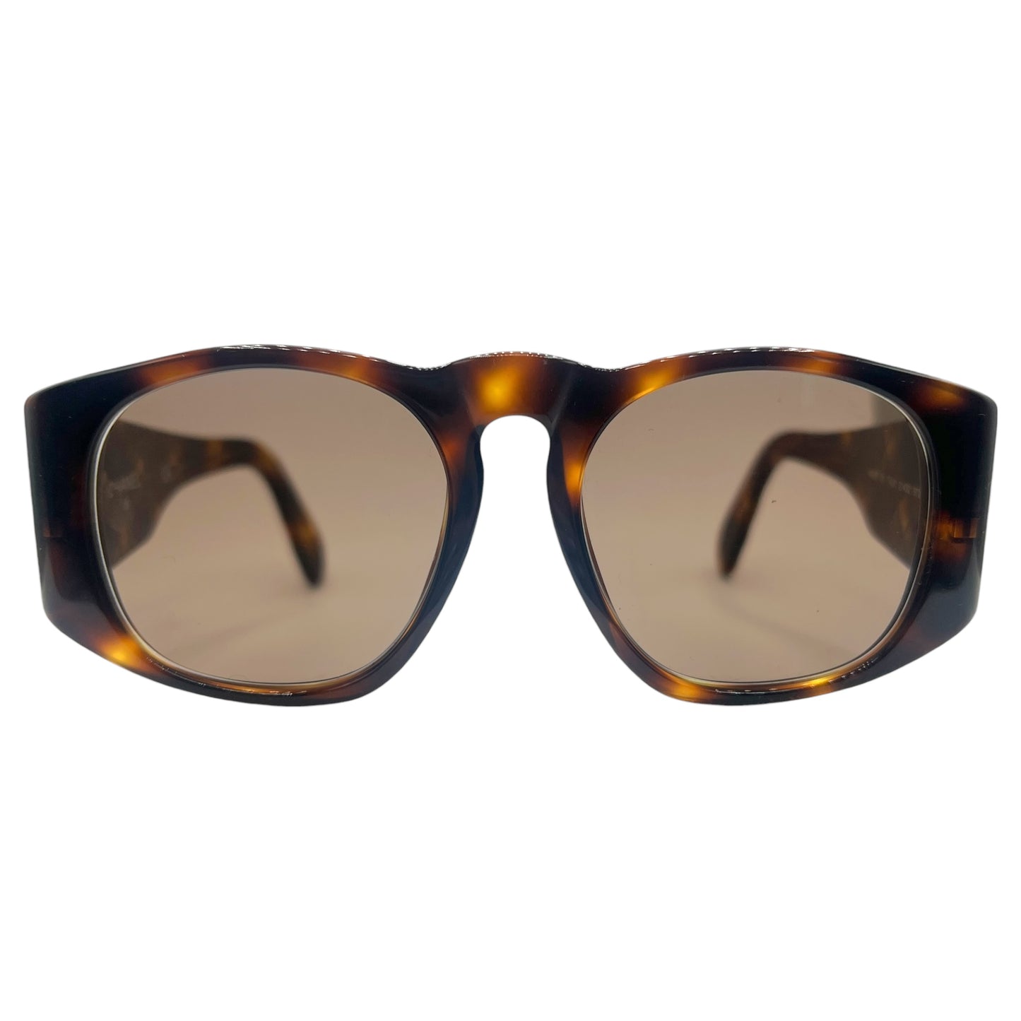 Chanel 90's 01450 Brown Tortoise Matelasse Quilted Sunglasses w/ Case