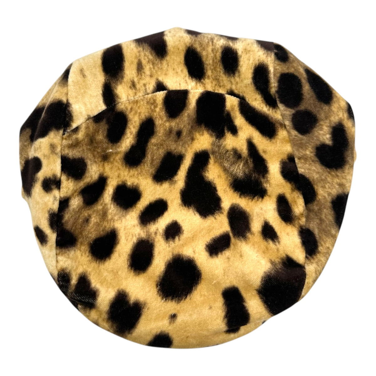 Dolce & Gabbana Leopard Print Velour Newsboy Cap