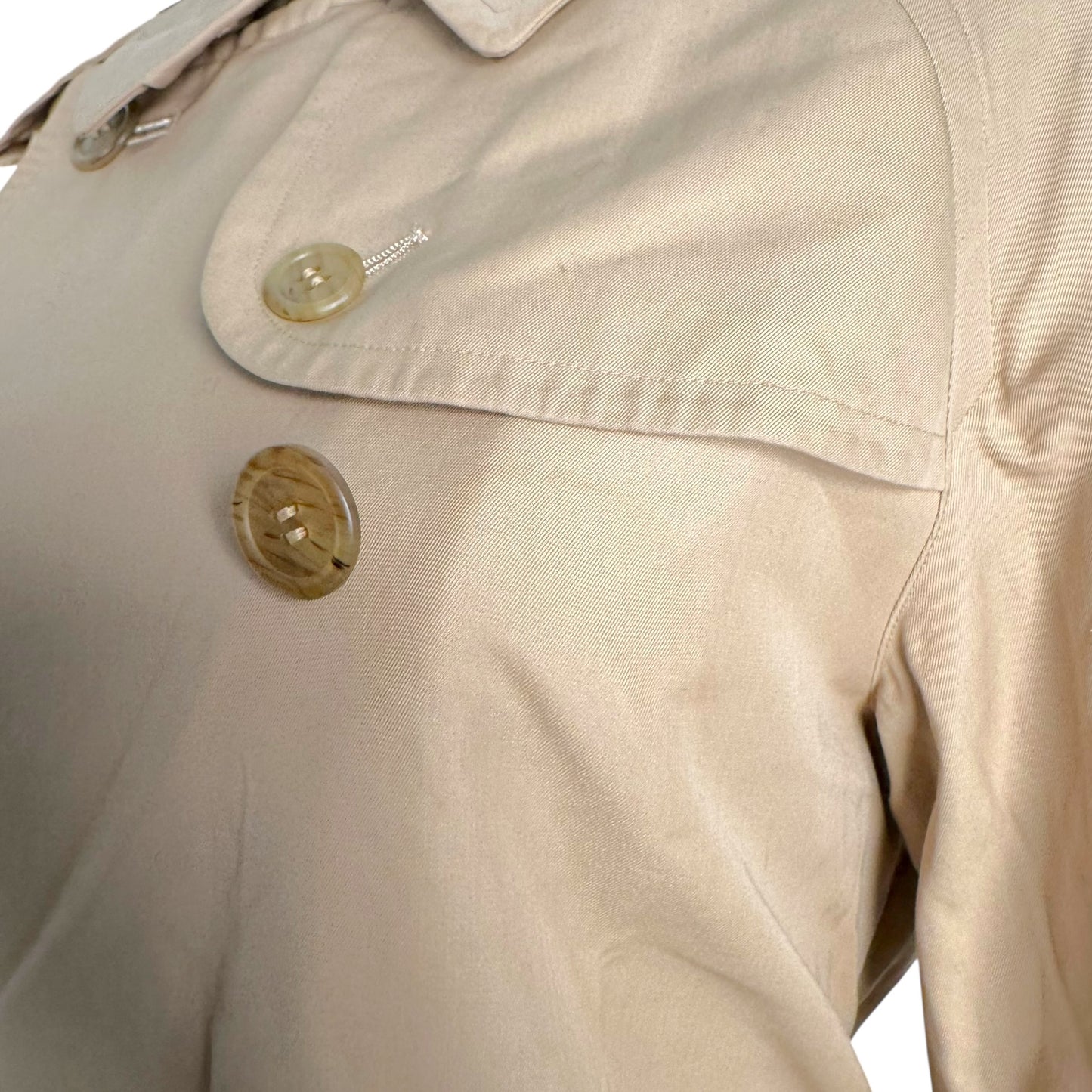 Burberry Vintage Beige Classic Mid-Length Trench Coat