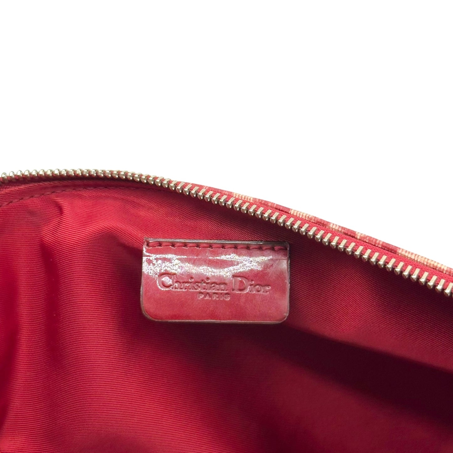 Christian Dior Red Trotter Monogram Mini Saddle Bag