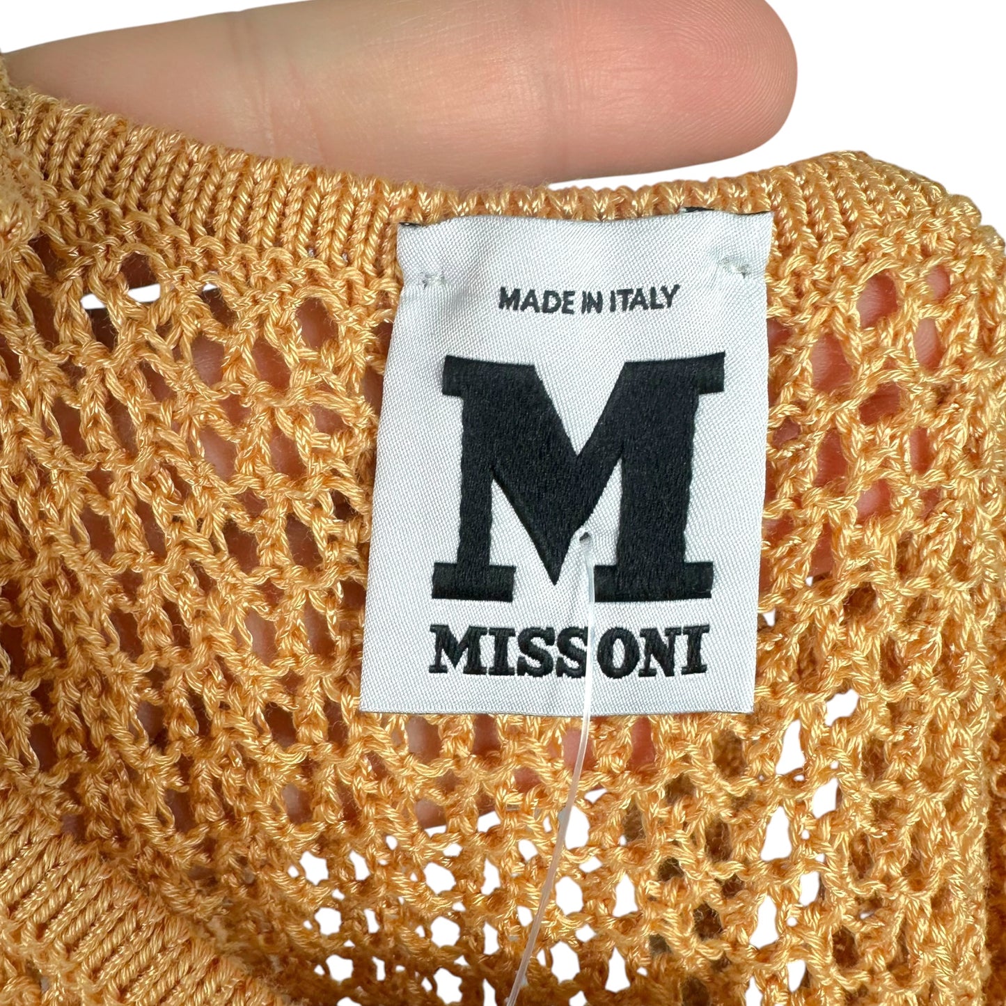 Missoni Multicolor Chevron Knit Semi-Sheer Cross Back Tank