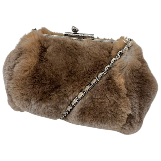 Chanel Brown Rabbit Fur Clutch on Chain Bag 2004-05 - Outfit Repeater