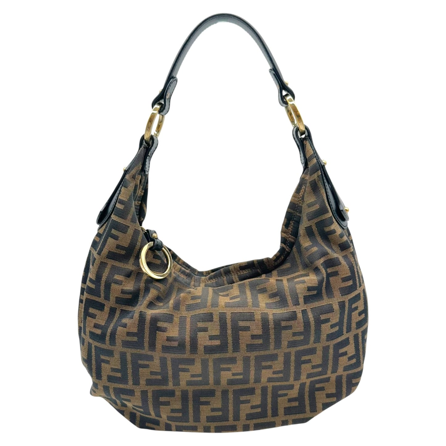 Fendi Brown Zucca Monogram Hobo Shoulder Bag