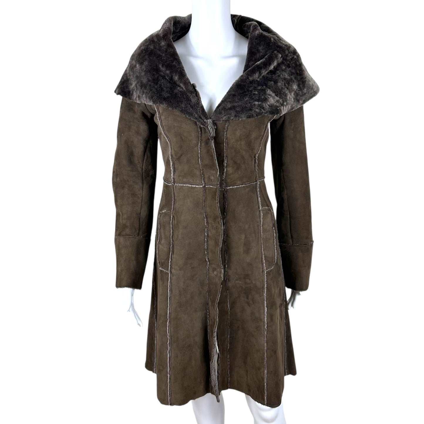 Roberto Cavalli Class Khaki Green Sheraling Coat
