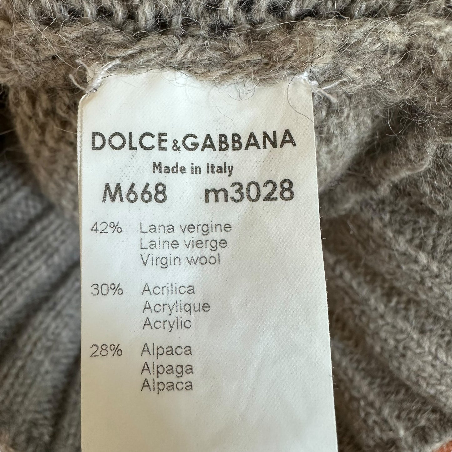 Dolce & Gabbana Gray Shortsleeve Turtleneck Knit Top