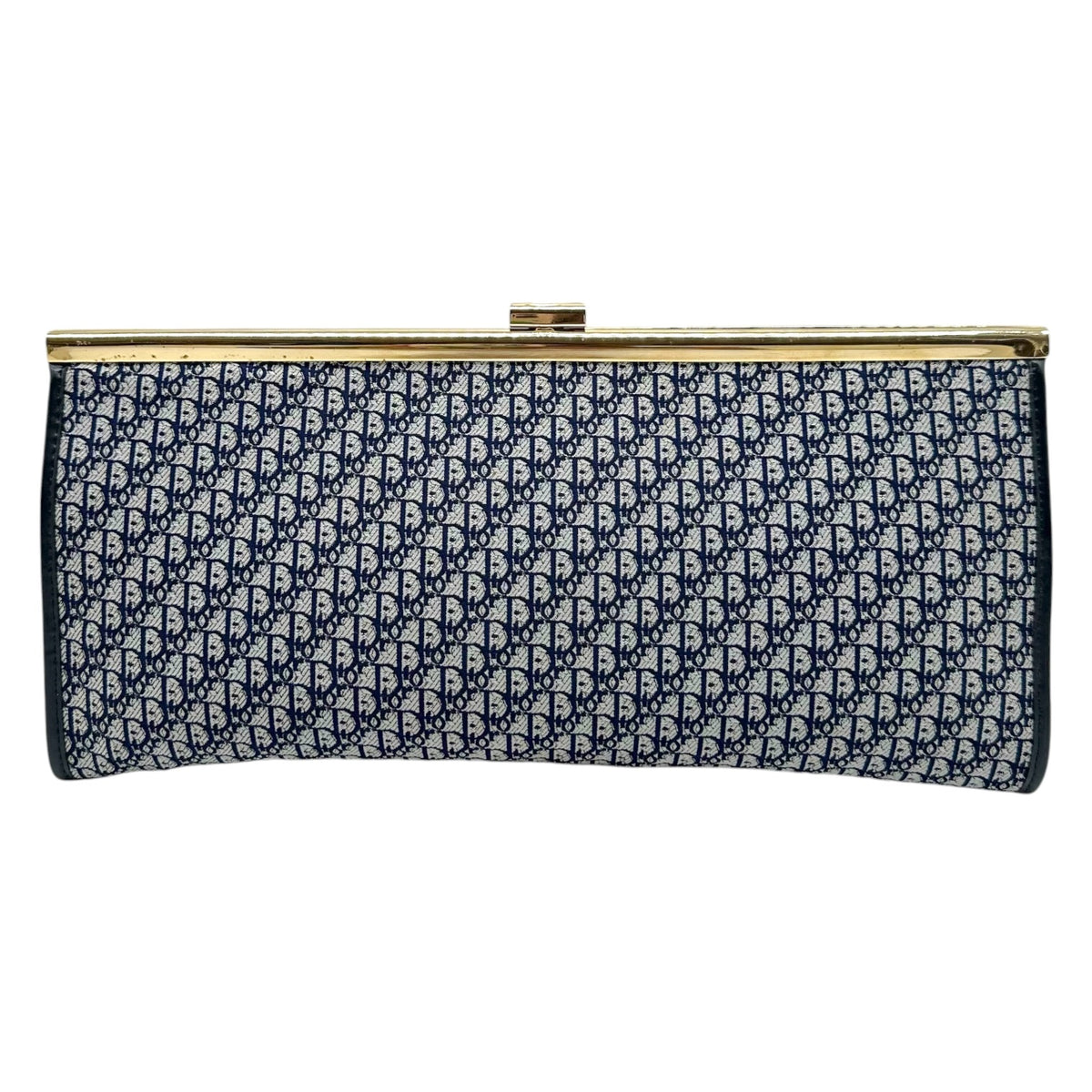 Christian Dior Navy Blue Trotter Monogram Clutch Bag