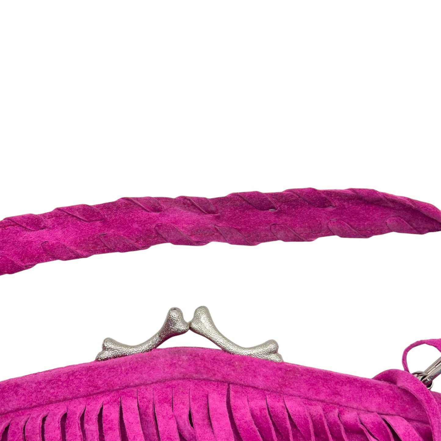 Vivienne Westwood Pink Suede Fringe Handbag