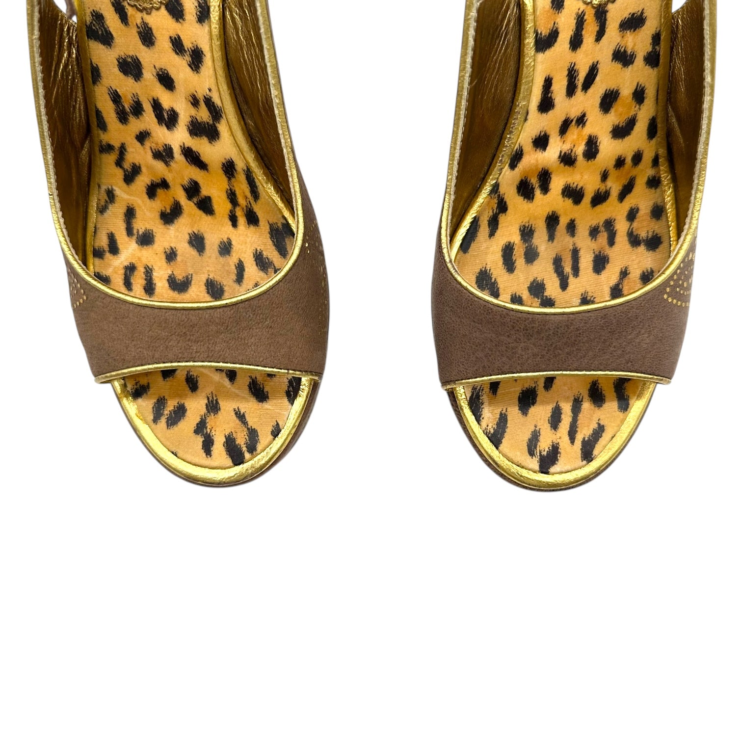 Roberto Cavalli Brown Suede Platform Slingback Heels - Outfit Repeater