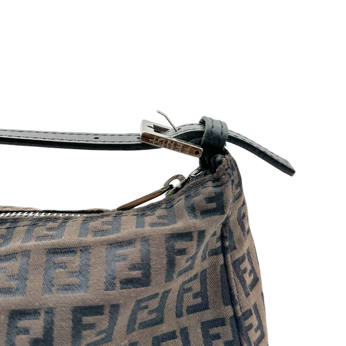 Fendi Brown Zucca Monogram Pochette Bag - Outfit Repeater