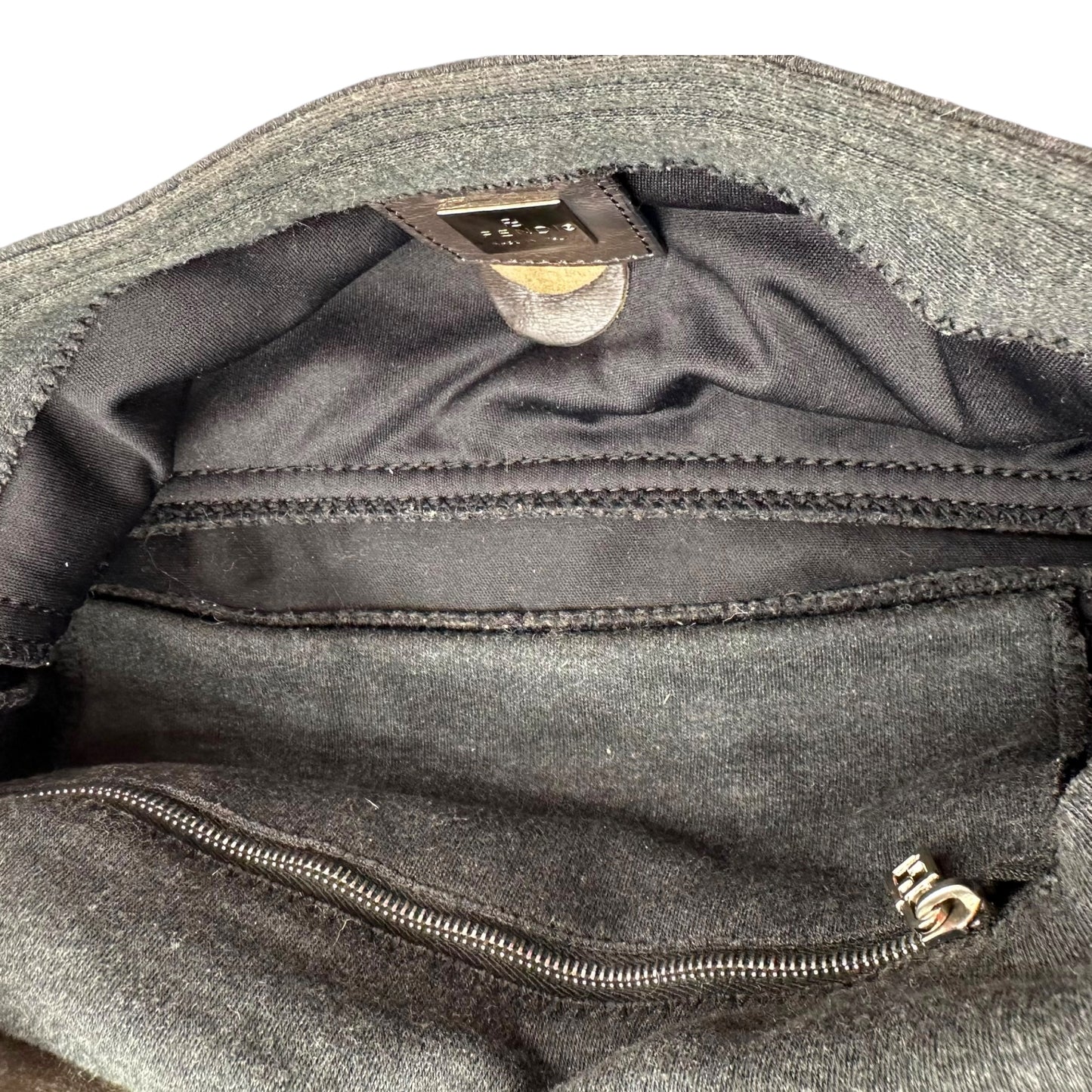 Fendi Gray Jersey Baguette Bag - Outfit Repeater