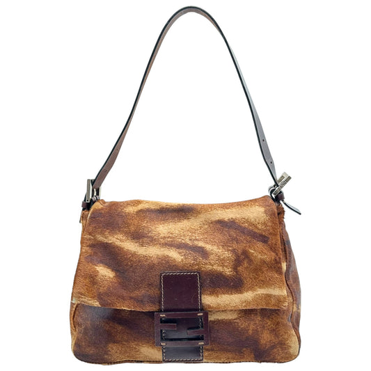 Fendi Brown Ponyhair Mama Baguette Bag