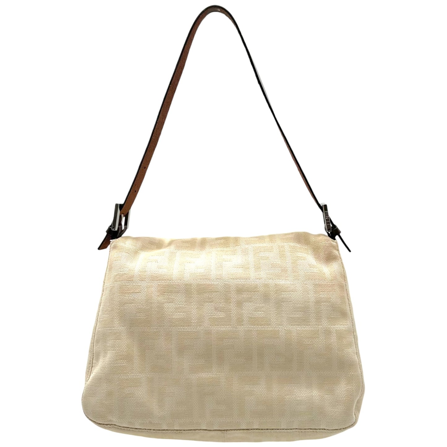 Fendi Mama Baguette Bag Ivory Brown Zucca Monogram