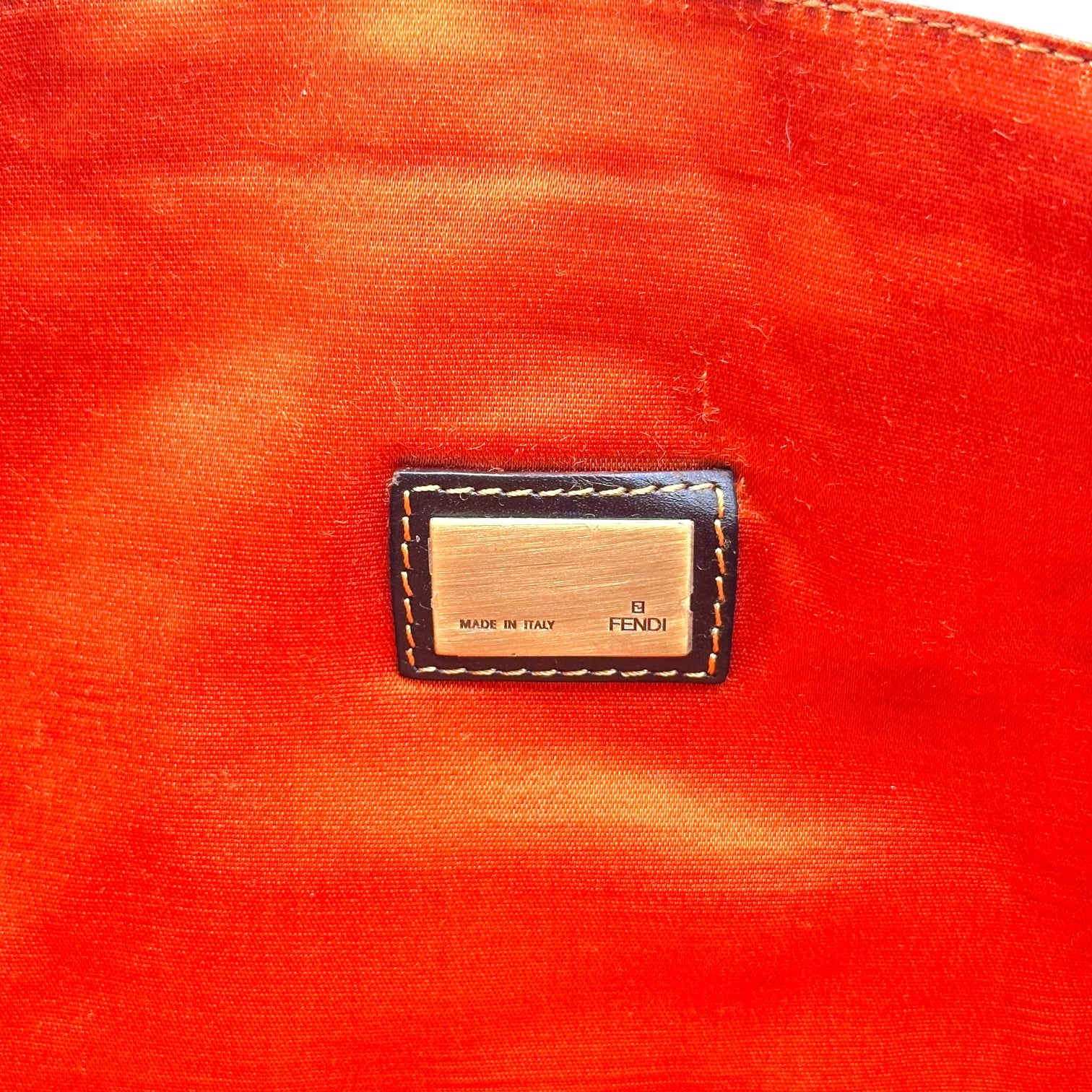 Fendi Messenger Bag Beige Zucchino Monogram Camouflage Satin