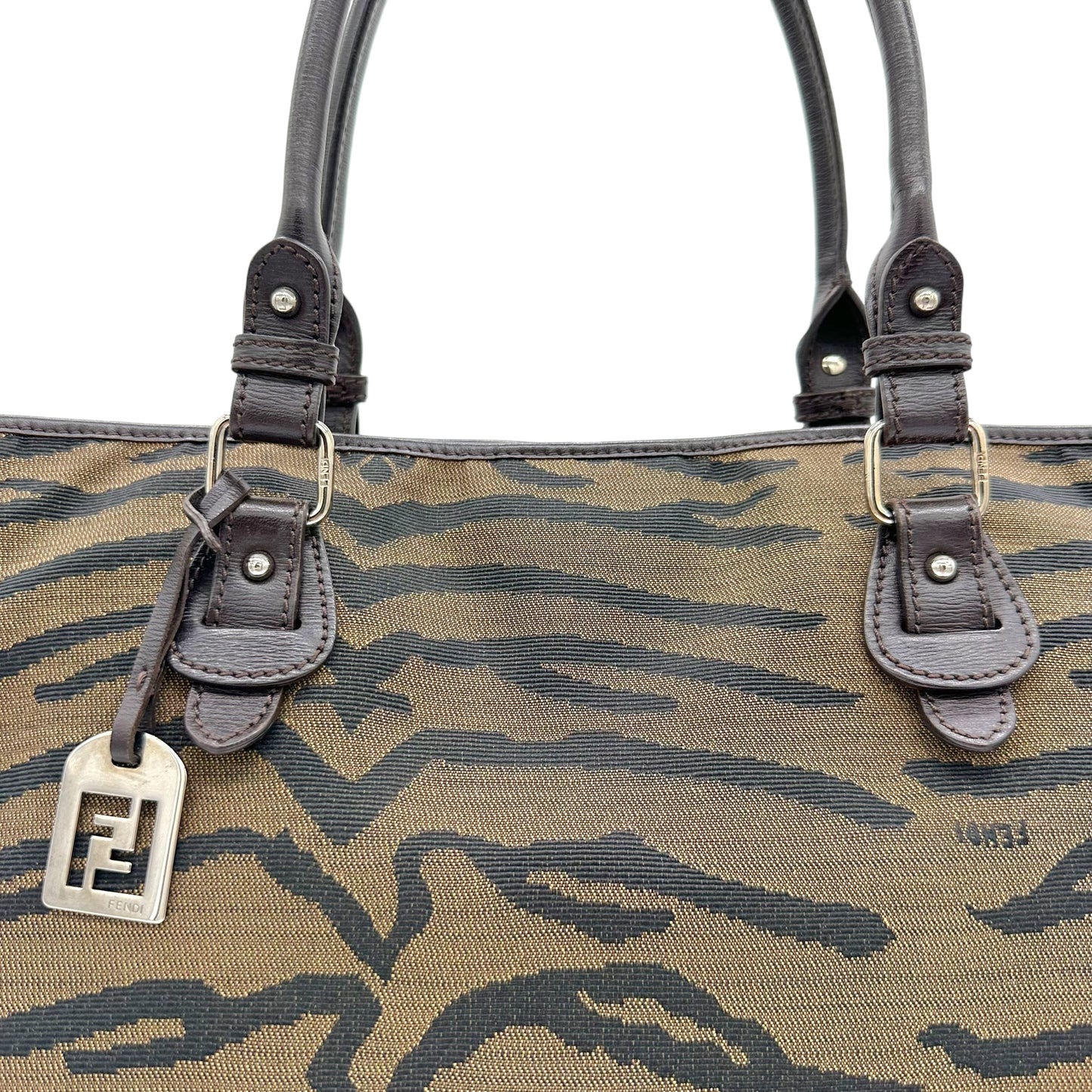 Fendi Brown Tiger Print Tote - Outfit Repeater