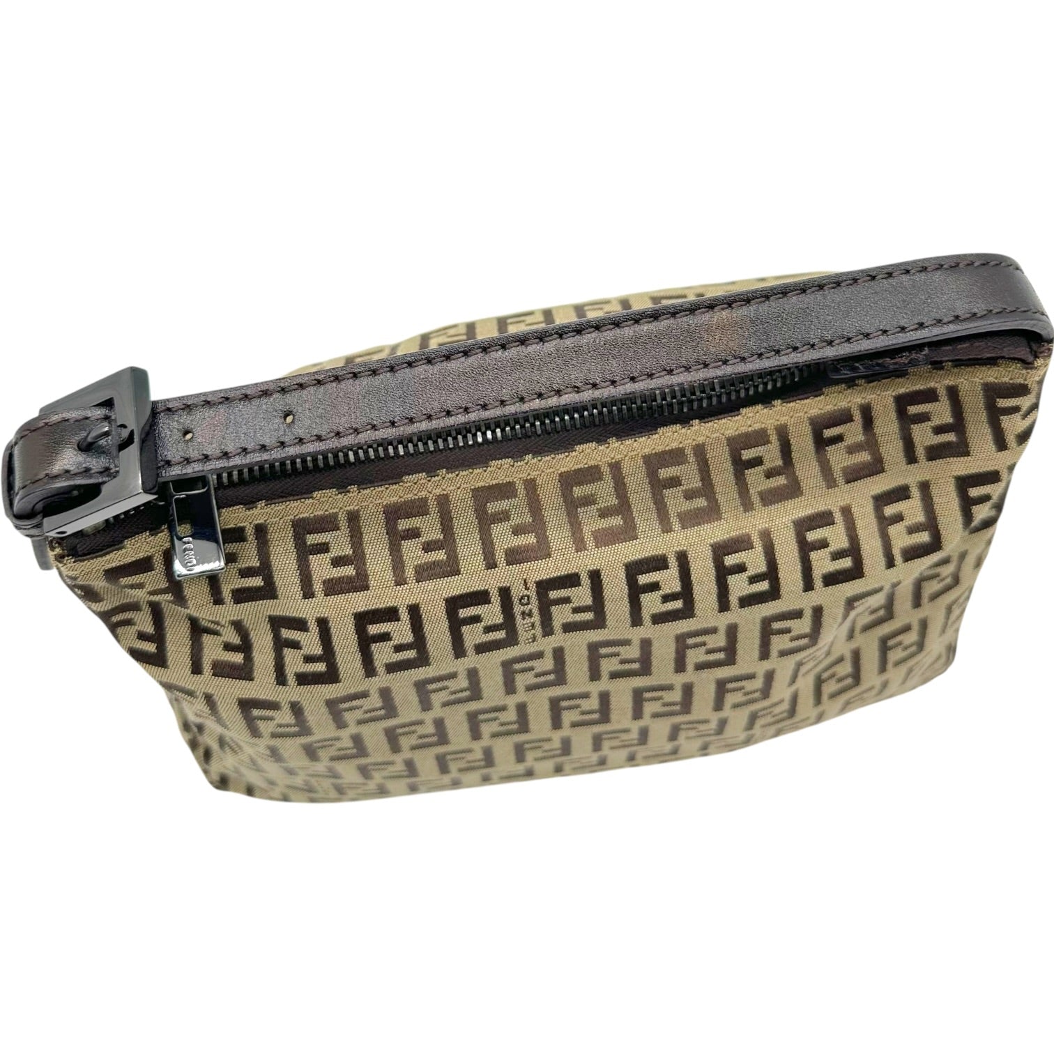 Fendi Mini Pochette Bag Tan Brown Zucchino Monogram