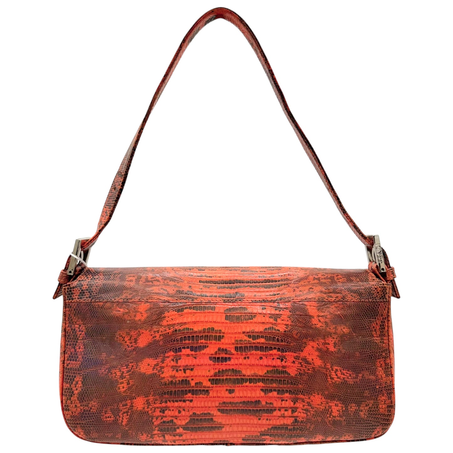 Fendi Coral Iridescent Lizard & Purple Stone Baguette Bag - Outfit Repeater