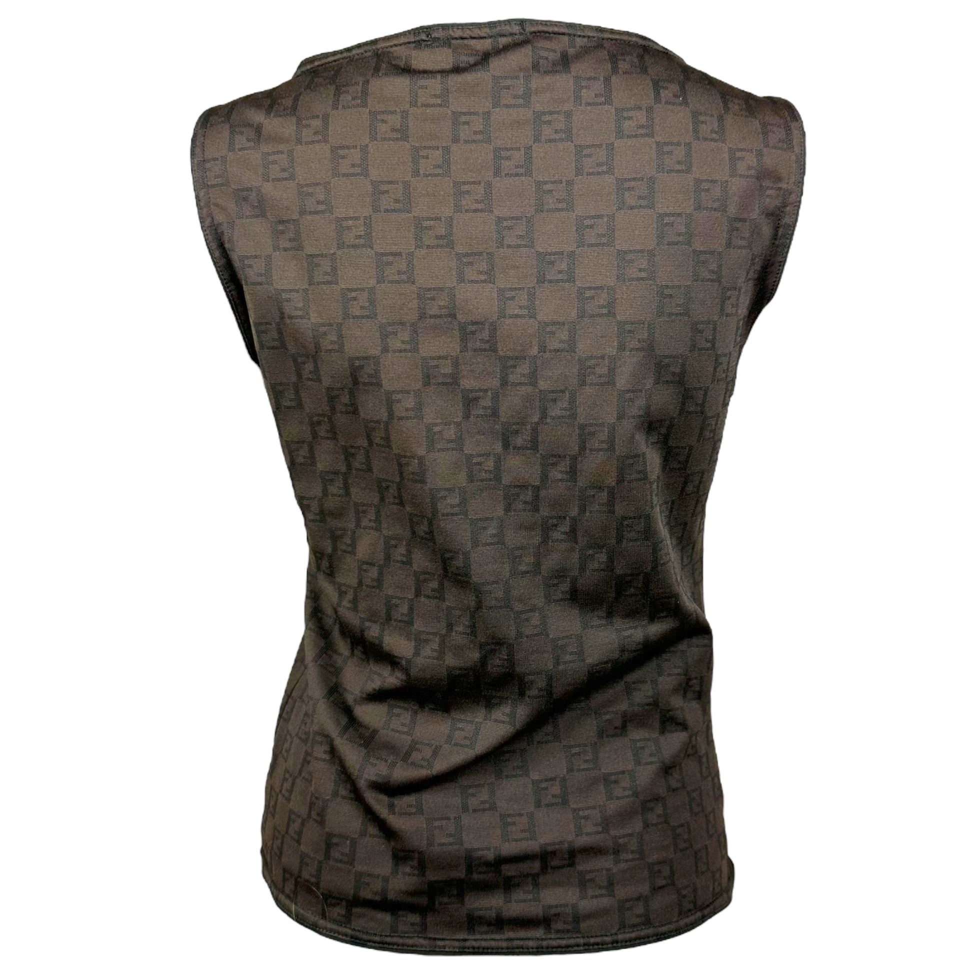 Fendi Brown Monogram Tank Top - Outfit Repeater