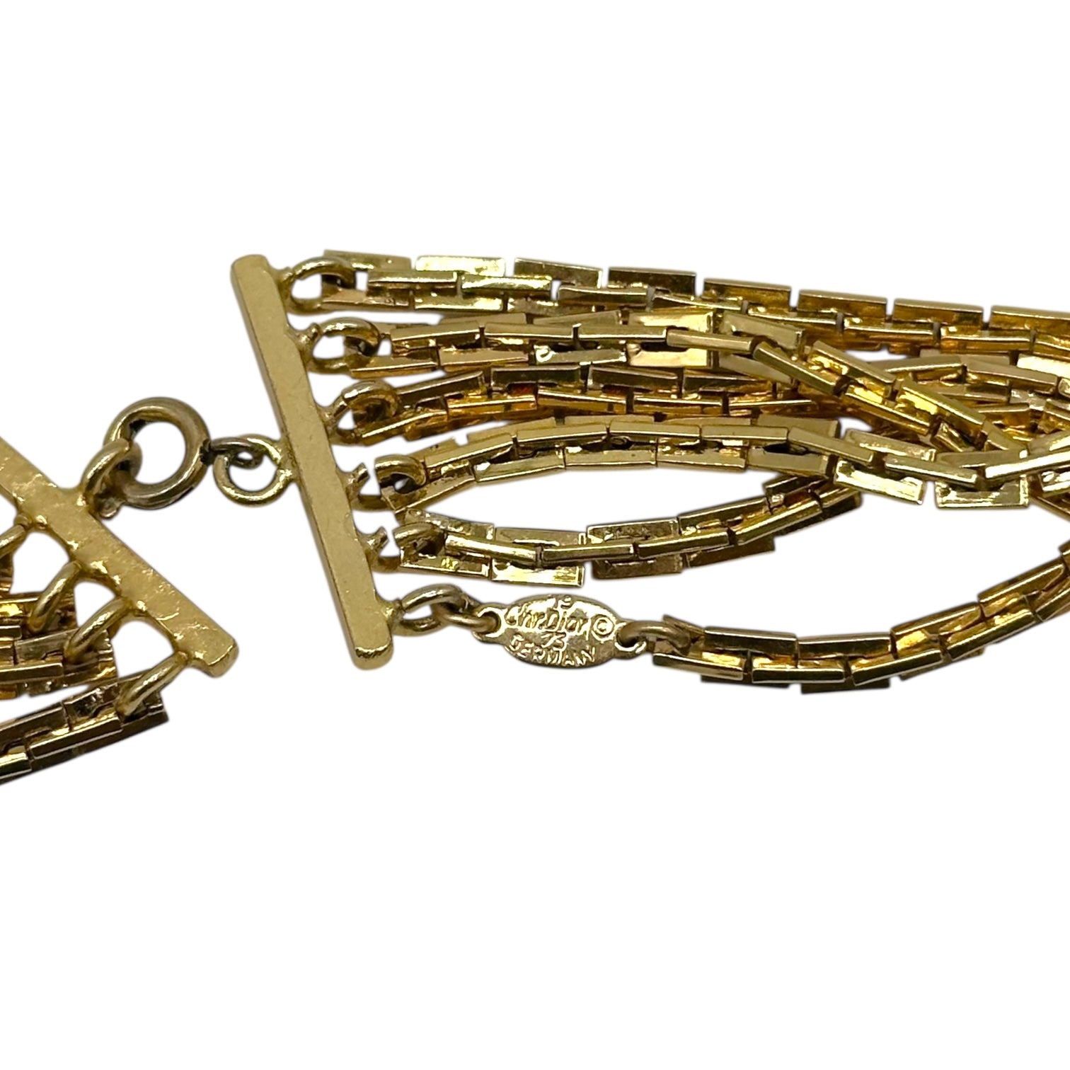 Christian Dior 80's Vintage 6-Strand Gold & Grystal Necklace - Outfit Repeater