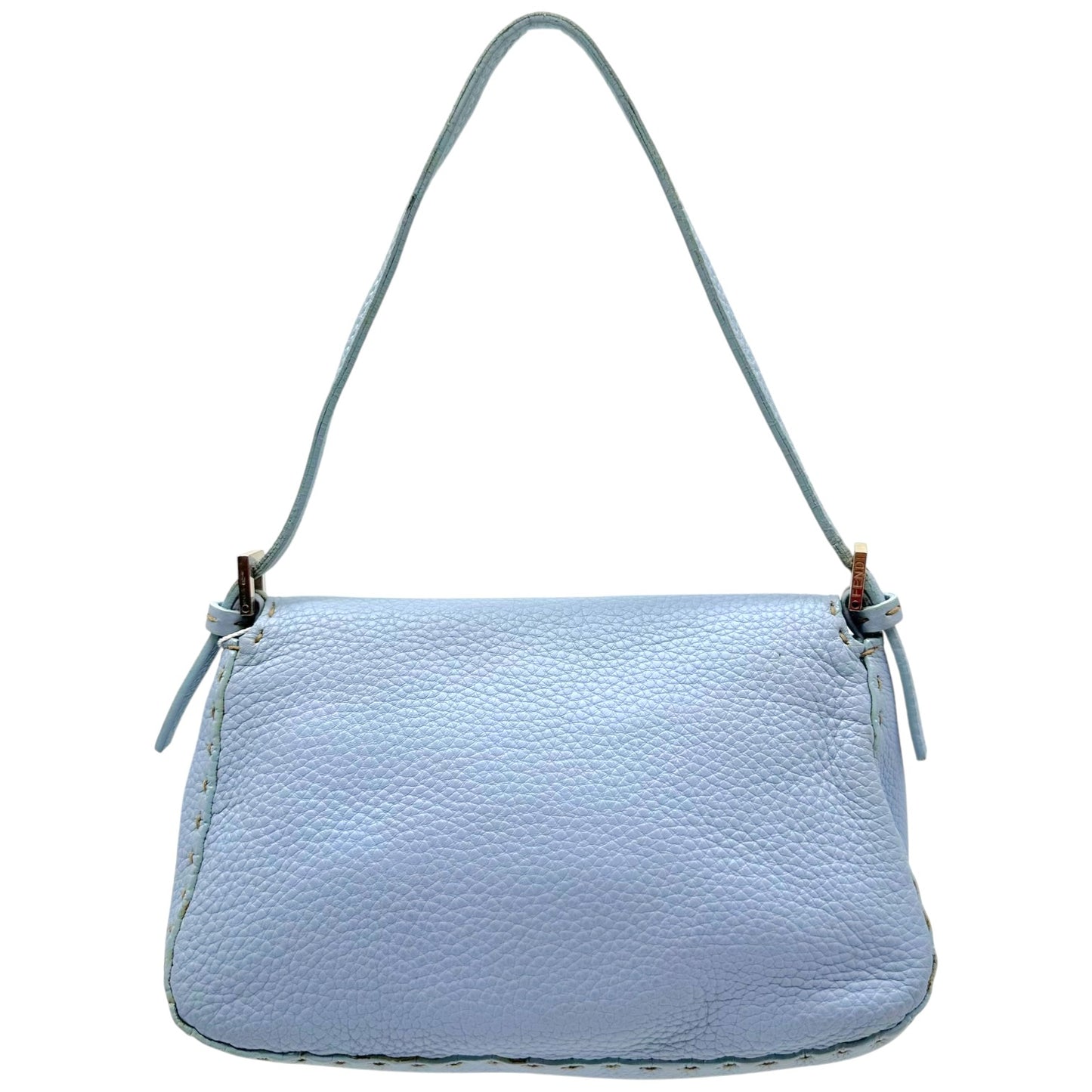 Fendi Mini Mama Baguette Bag Light Blue Leather