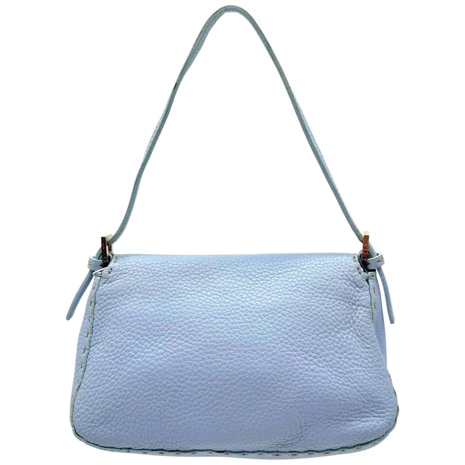 Fendi Mini Mama Baguette Bag Light Blue Leather