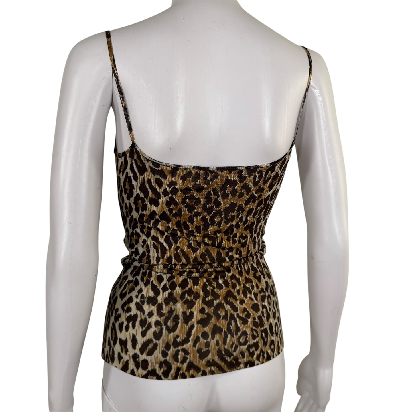 Dolce & Gabbana Leopard Print Lace Up Tank Top