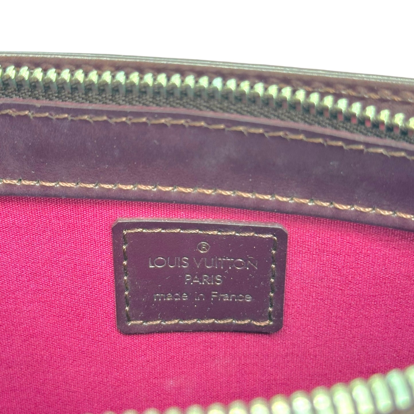 Louis Vuitton Burgundy Logo Embossed Fowler Pochette Bag